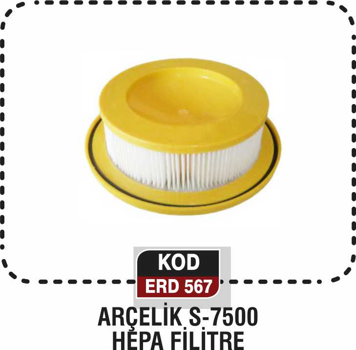 ARÇELİK S-7500 HEPA FİLİTRE ERD 567